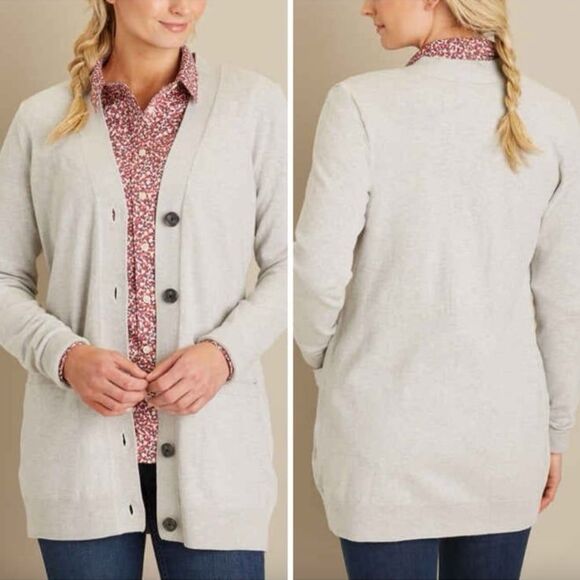 Duluth Trading Company Women’s Shiftless Longline Cardigan Sweater - Picture 7 of 7